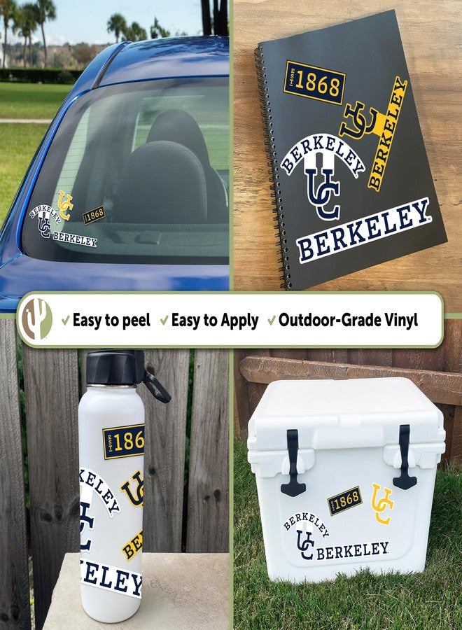 Desert Cactus University of California Berkeley Sticker Golden Bears Cal UC Sticker Vinyl Decals Laptop Water Bottle Car Scrapbook Sheet (T2-2) - Image 2