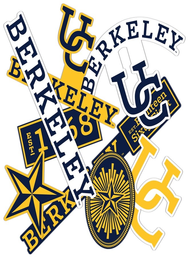 Desert Cactus University of California Berkeley Sticker Golden Bears Cal UC Sticker Vinyl Decals Laptop Water Bottle Car Scrapbook Sheet (T2-2) - Image 1