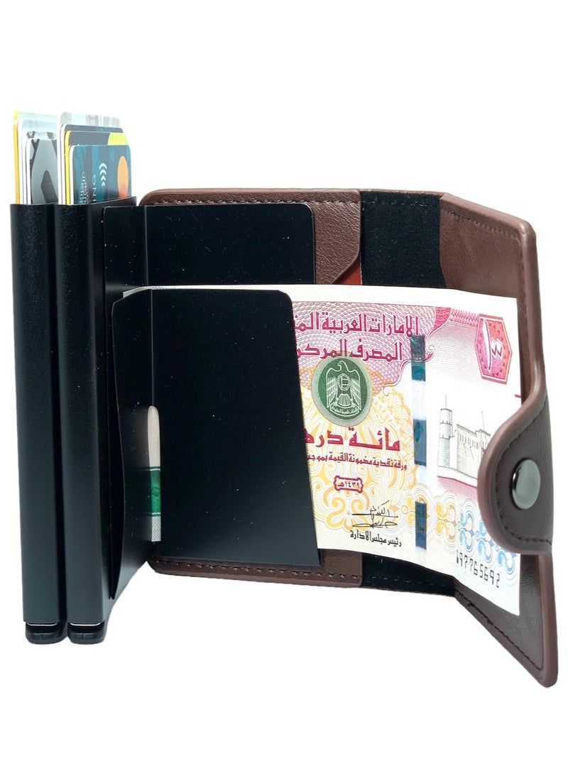 Classic Milano Classic Milano Faux Leather RFID Blocking Pop Up Wallet for Men and Women - Automatic Card Holder Wallet with Pop-up Design - Secure, Compact Credit Card Holder for Men - Stylish Wallet for Men & Women’s RFID Card Wallet  - Image 4