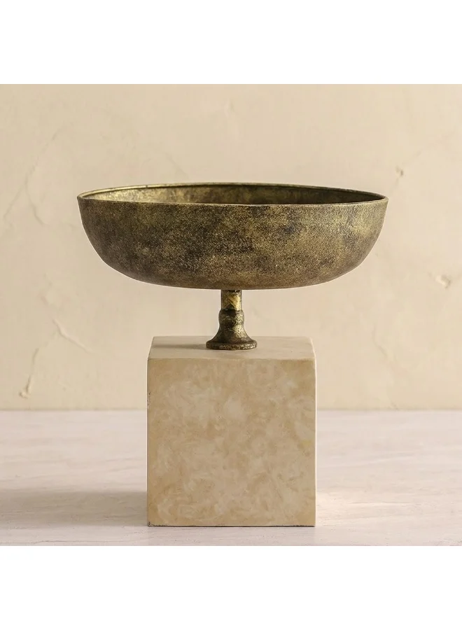 DANUBE HOME Mirabella Gold Metal Decorative Bowl 30.5x30.5x31.2cm Luxury Home Centerpiece  Decor