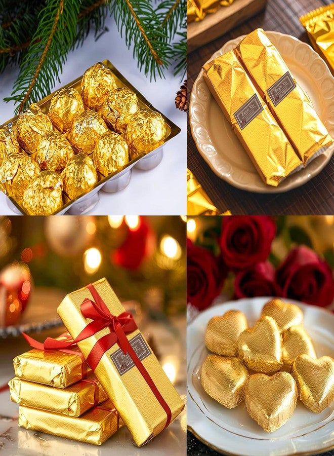 DOSAKEIKO 120 PCS Chocolate Bar Wrappers 7.9 Inch with 120 Stickers for Parties Wedding Birthday Homemade Candy Chocolate Wrappers Packaging and Foil Candy Wrappers (Gold+Silver+Pink) - Image 4