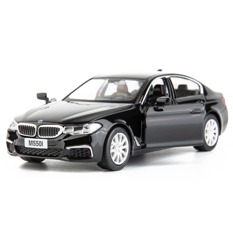RMZ City BMW M550i Car Model 1:36 Diecasting Alloy Toy Car, Pull Back Vehicles Toy Car for Toddlers Kids Boys Girls Gift Black - Image 1