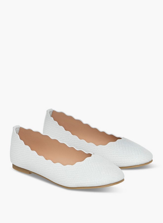 Little Missy Textured Slip-On Ballerina Shoes - Image 2