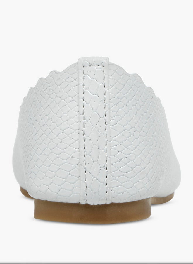 Little Missy Textured Slip-On Ballerina Shoes - Image 5