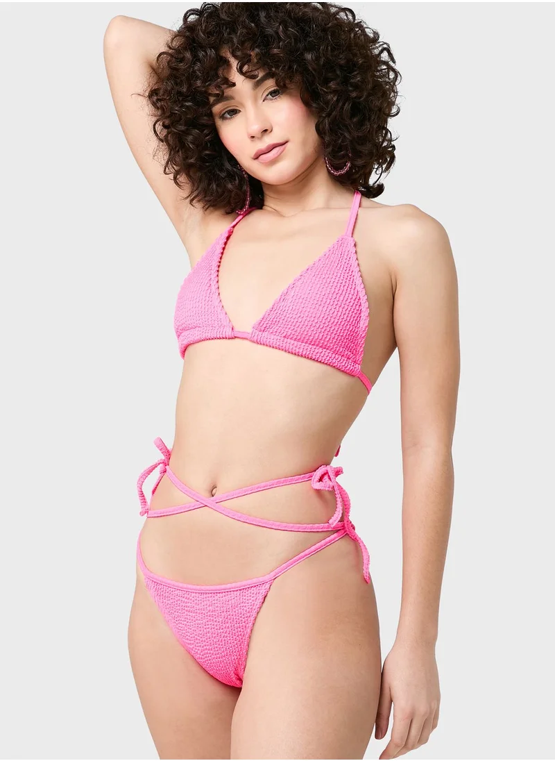 Coconut Cove Halter Neck Bikini Top And Bottom Set