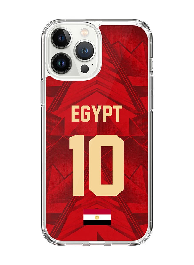 Stylizedd Classic Clear Case for Apple iPhone 14 Pro Max , Hybrid Soft Case Flexible Edges Anti Drop TPU PC Gel Thin Transparent Cover [ Designed for Apple iPhone 14 Pro Max ] - Football Team Egypt World Cup 2026 - Image 1