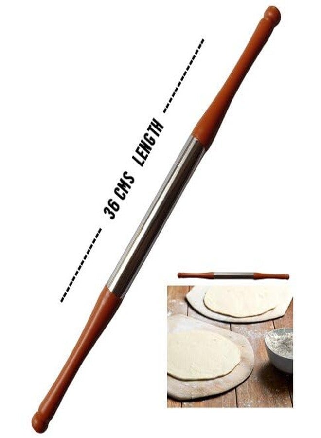 Trendmad Stainless Steel & Plastic Takta Belan for Making Chapathis/Parotas/Pizza and Bread, Roti Maker Polpat Multicolour Pack of 1 - Image 2