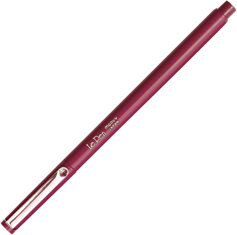 Le Pen .03mm Point Carded 1/Pkg-Burgundy