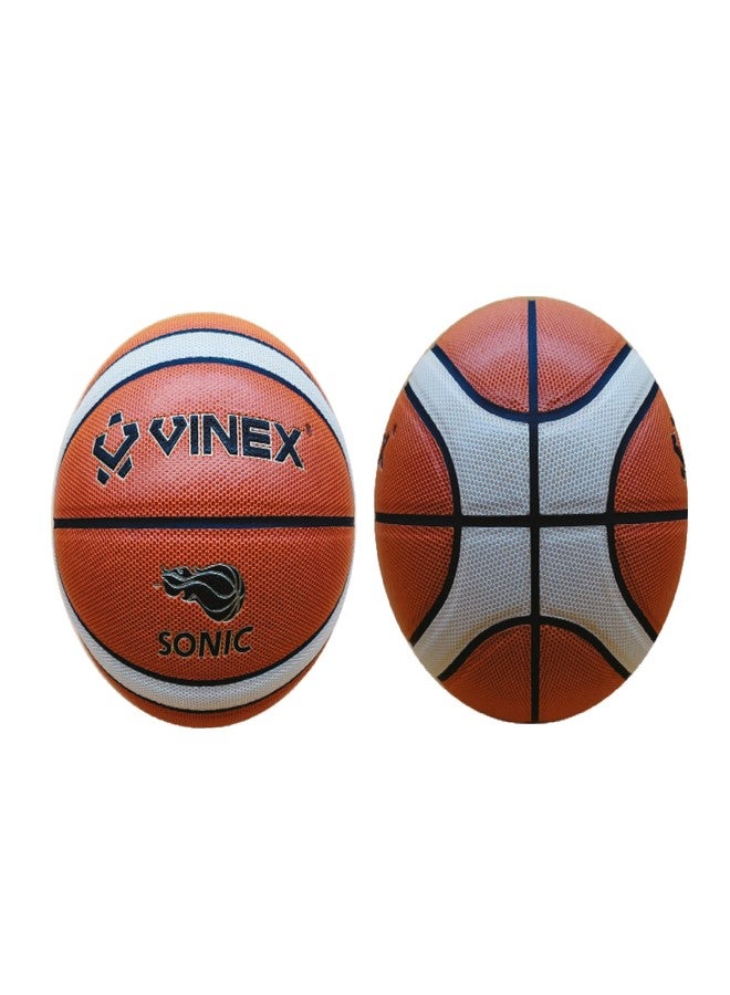 Vinex Basketball - Sonic (Size: 6) Official Size & Weight, Hygroscopic PU Material, Pasted Basketball Ideal Indoor & Outdoor for Practice, Training, Match, Sports for Youth, Men, Adult Players - Image 3