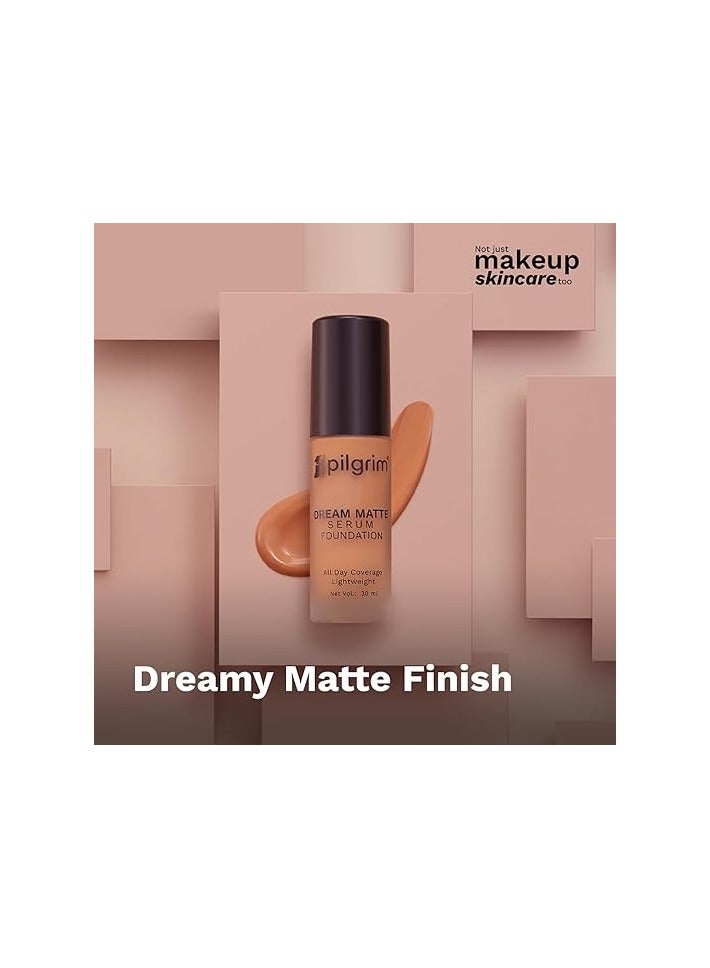 PILGRIM Pilgrim Medium Rich Caramel Serum Liquid Foundation, Matte & Poreless,30 ml |Foundation for face make up infused |Water-Resistant,All Day Coverage| All Skin Type - Image 4