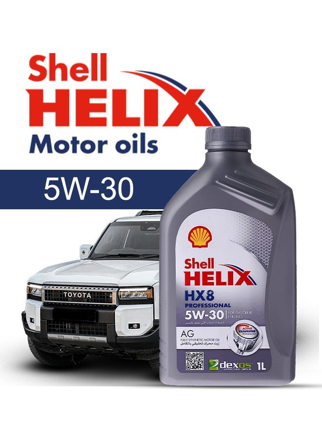 Shell Engine Oil – For TOYOTA prado  2024 - 2004، 6 Liter، viscosity 5w30 Shell - With Engine Oil Filter - 2004 2005 2006 2007 2008 2009 2010 2011 2012 2013 2014 2015 2016 2017 2018 2019 2020 2021 2022 2023 2024 