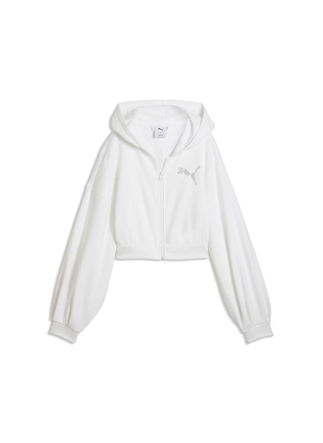 PUMA Essentials Graphics Bedazzled Full-Zip Hoodie Women - Image 4
