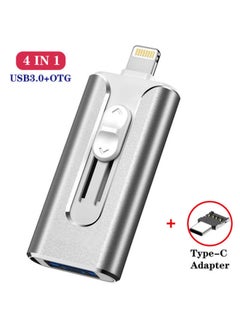 Generic For AppleAndroid Computer Typec Interface Mobile Phone U Disk For 32G-64G-128G Push-pull U Disk 1T 2TB-Color:Blue-Capacity:128gb  - Image 4