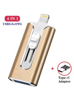 Generic For AppleAndroid Computer Typec Interface Mobile Phone U Disk For 32G-64G-128G Push-pull U Disk 1T 2TB-Color:Blue-Capacity:128gb  - Image 3