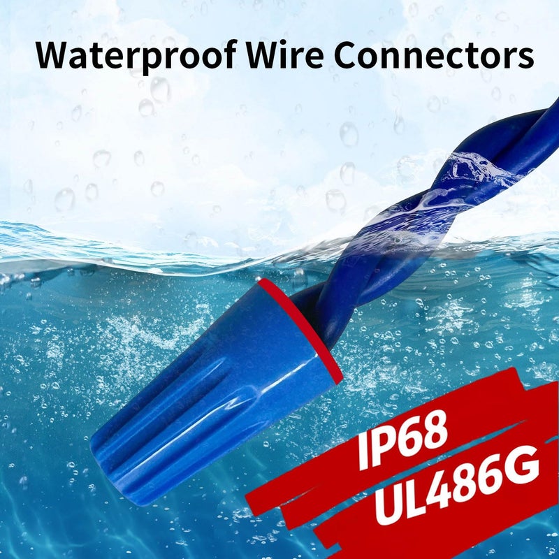 Dicio Waterproof Landscape Wire Connectors Small 45 PCs UL Listed,Waterproof Electrical Splice kit Wire Connectors Nuts Best for Outdoor Landscape Lighting - Image 3