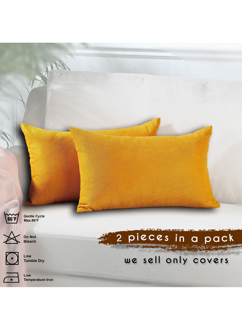 Zeenah Furniture Decorative Solid Color Invisible Zipper Diamond Cushion Cover Velvet Look Throw Pillow Set of 2 Cases for Chair Couch Bedroom & Livingroom Pillowcase - Image 2