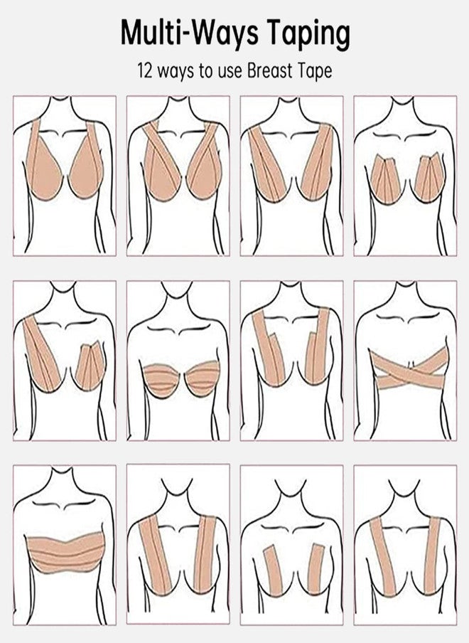 FIMS فIMS عبوة من 2 شريط رفع الثدي - أسود وبيج - Image 5