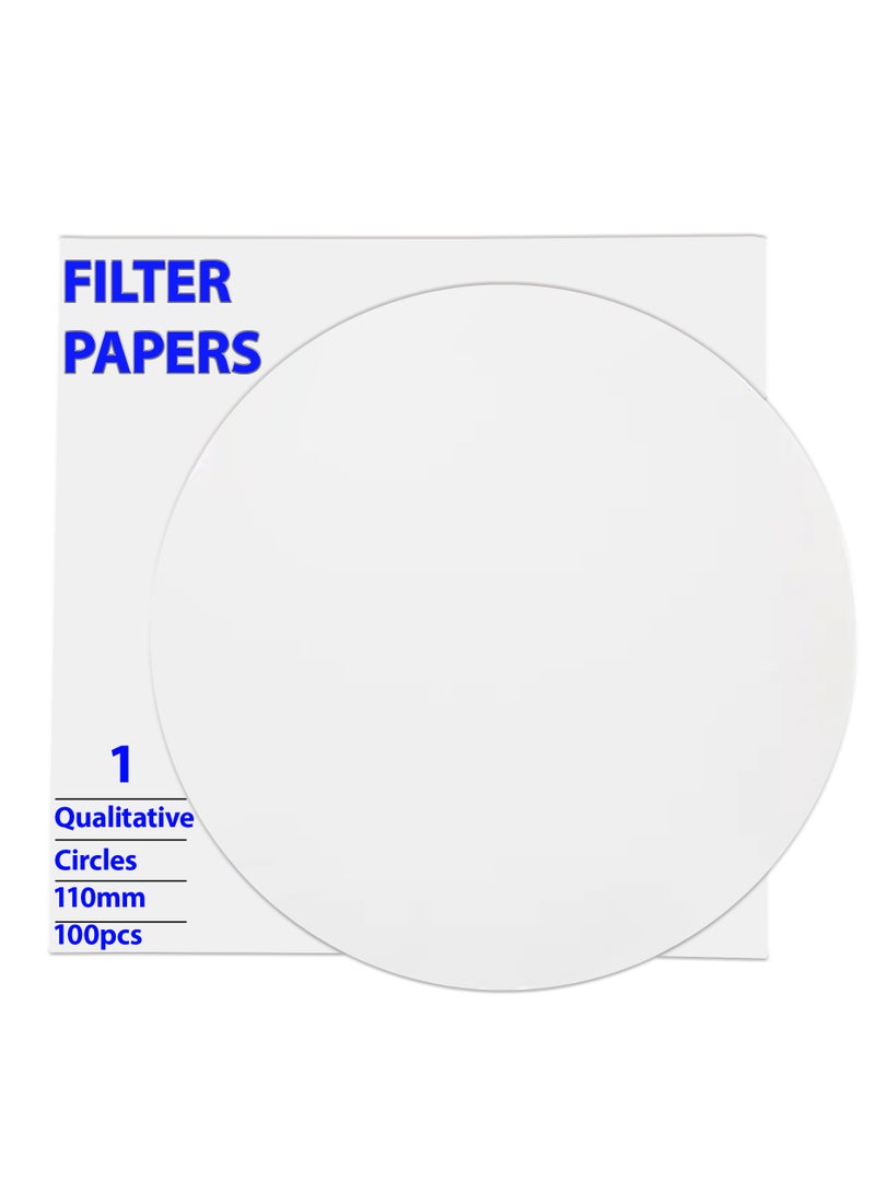 Pack of 100 | Qualitative Filter Paper Circles | Grade 1 | Different Diameters | Ideal for Laboratory and Educational Use | Suitable for Clarifying Liquids and Analytical Separations