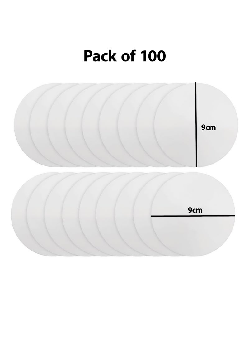 Pack of 100 | Qualitative Filter Paper Circles | Grade 1 | Different Diameters | Ideal for Laboratory and Educational Use | Suitable for Clarifying Liquids and Analytical Separations