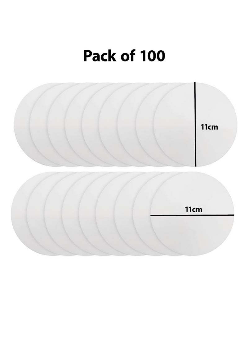 Pack of 100 | Qualitative Filter Paper Circles | Grade 1 | Different Diameters | Ideal for Laboratory and Educational Use | Suitable for Clarifying Liquids and Analytical Separations
