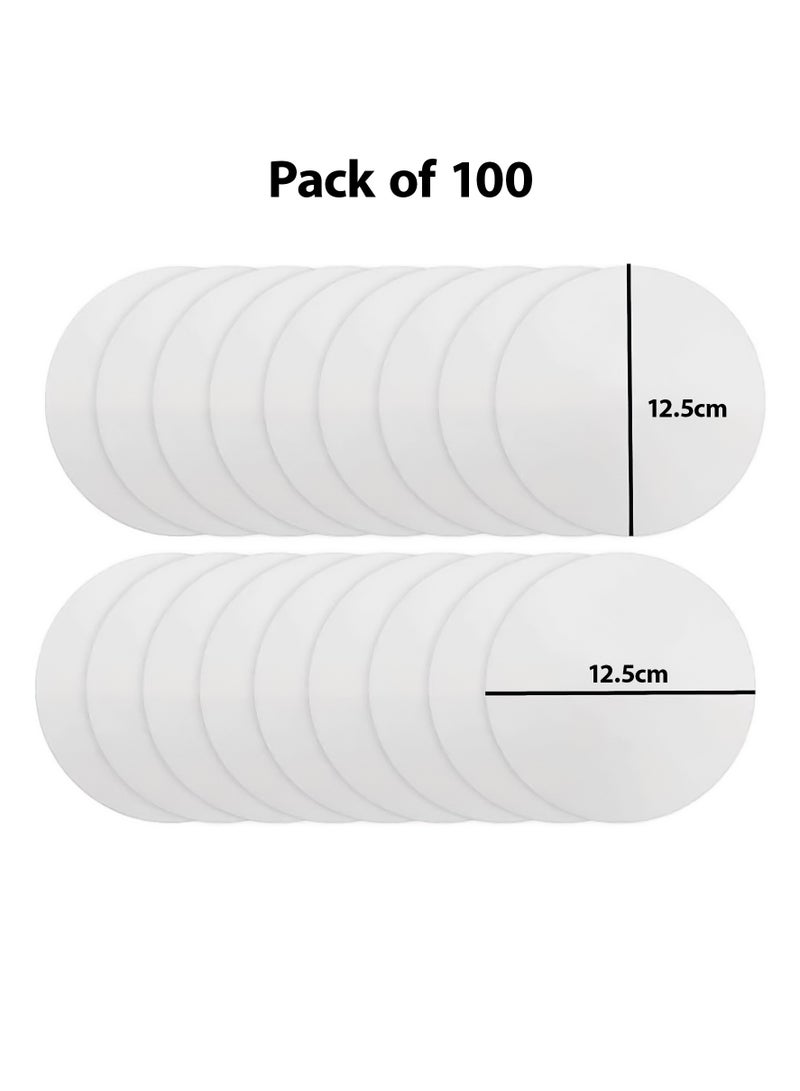 Pack of 100 | Qualitative Filter Paper Circles | Grade 1 | Different Diameters | Ideal for Laboratory and Educational Use | Suitable for Clarifying Liquids and Analytical Separations
