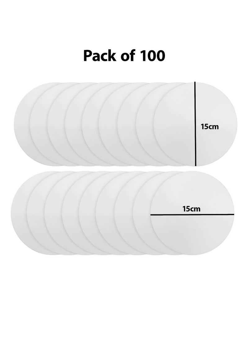 Pack of 100 | Qualitative Filter Paper Circles | Grade 1 | Different Diameters | Ideal for Laboratory and Educational Use | Suitable for Clarifying Liquids and Analytical Separations