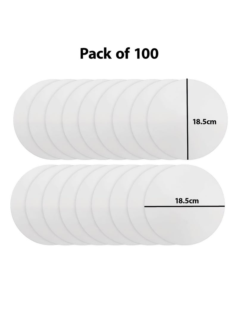 Pack of 100 | Qualitative Filter Paper Circles | Grade 1 | Different Diameters | Ideal for Laboratory and Educational Use | Suitable for Clarifying Liquids and Analytical Separations