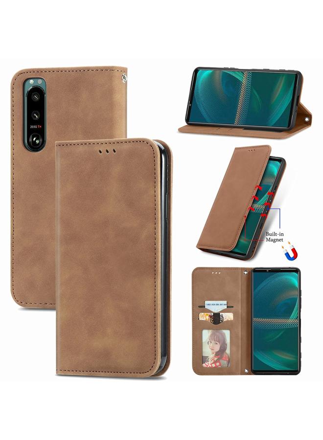 إيروريكس جراب هاتف Sony Xperia 5 IV بتصميم كلاسيكي من الجلد المغناطيسي - Image 1