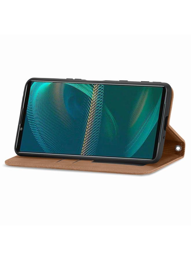 إيروريكس جراب هاتف Sony Xperia 5 IV بتصميم كلاسيكي من الجلد المغناطيسي - Image 4