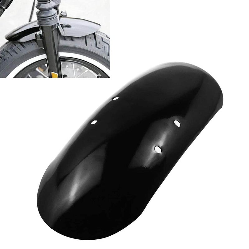 NATGIC 1PCS Motorcycle Metal Iron Short 13 5/8" Front Fender Mudguard for 2010-2017 Harley Davidson Forty-Eight XL1200X