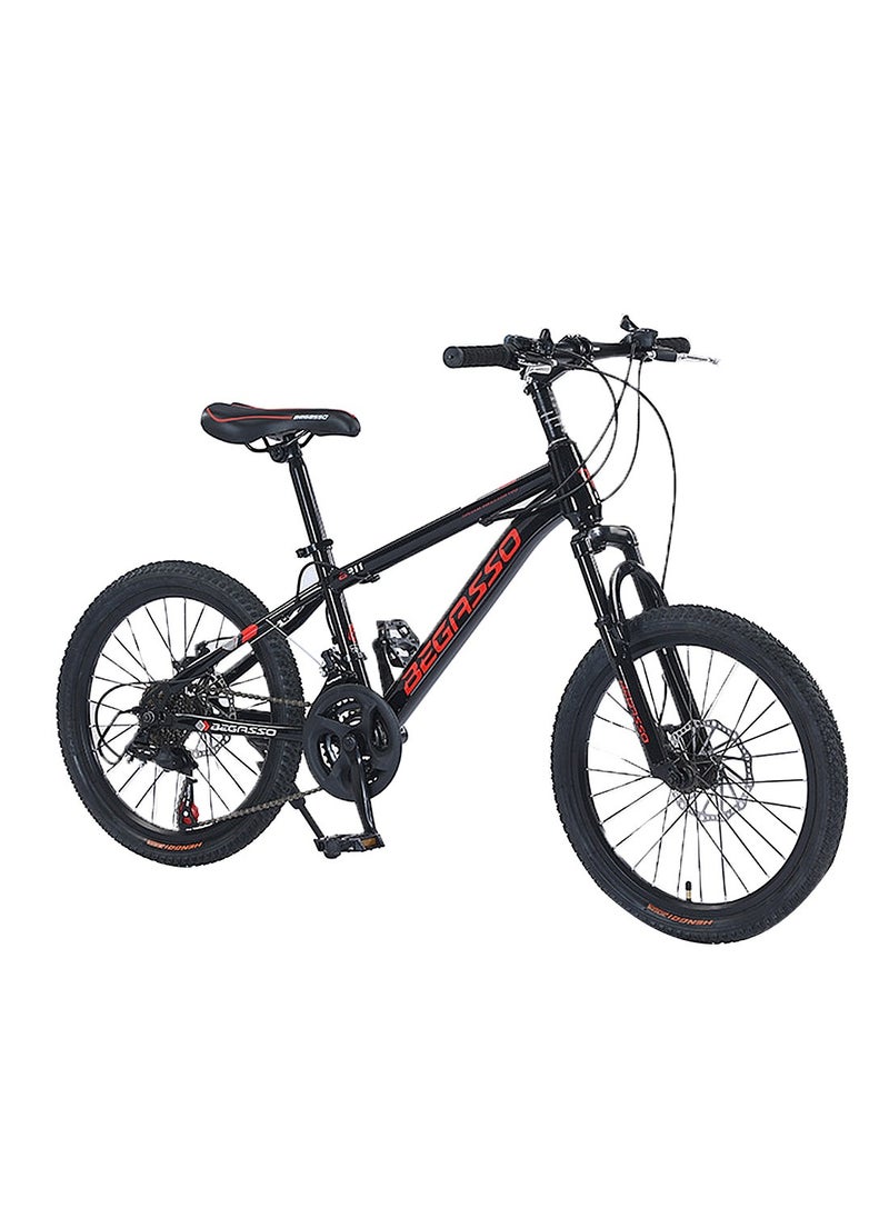 begasso 20-22 Inch Mountain Bike Dual Disc Brake, Lightweight and Stable Bicycle for Kids, with Adjustable Seat for 6-12 Years Boys and Girls  - Image 1