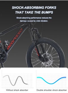 begasso 20-22 Inch Mountain Bike for 6-12 Years Kids Boys and Girls, High Carbon Steel Lightweight and Stable Bicycle for Youth and Adult, with Adjustable Seat and Dual Brake Cycle  - Image 5
