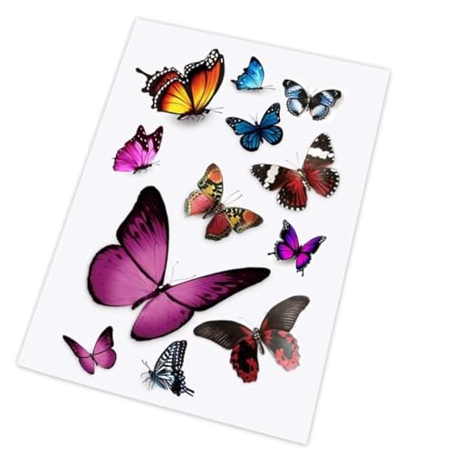 Fsforcar Butterfly Vinyl Car Stickers Butterflies Insect Scratch Cover Waterproof Bumper Decals for Automotive Motorcycle Helmet Luggage Window Wall Home Decor Easter Type D - Image 1