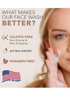Beauty by Earth Face Wash - USA Made with Natural & Organic Ingredients, Non Toxic Gentle Face Cleanser for Sensitive Skin with Glycerin & Aloe, Travel Friendly Facial Cleanser for Acne Prone & Oily Skin (2 Fl Oz)  - Image 4