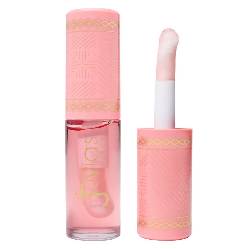 Juvia's Place Magic Lip Oil - Watermelon - Smooth, Hydrating with Vitamin E for Soft, Glossy, Juicy Lips - Infused with Fruit Extracts - Tinted, Shimmering, Lightweight & Non-sticky Lip Oil for Summer - Image 1