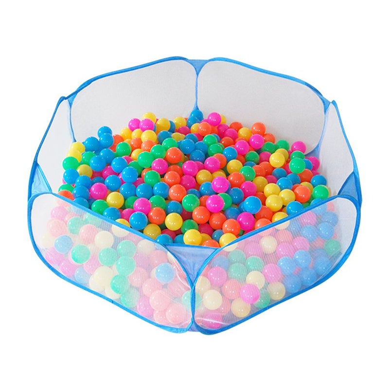 Jacone Portable Cute Blue Hexagon Children Ball Pit, Indoor and Outdoor Easy Folding Ball Play Pool Kids Toy Play Tent with Carry Tote, Balls Not Included - Image 1