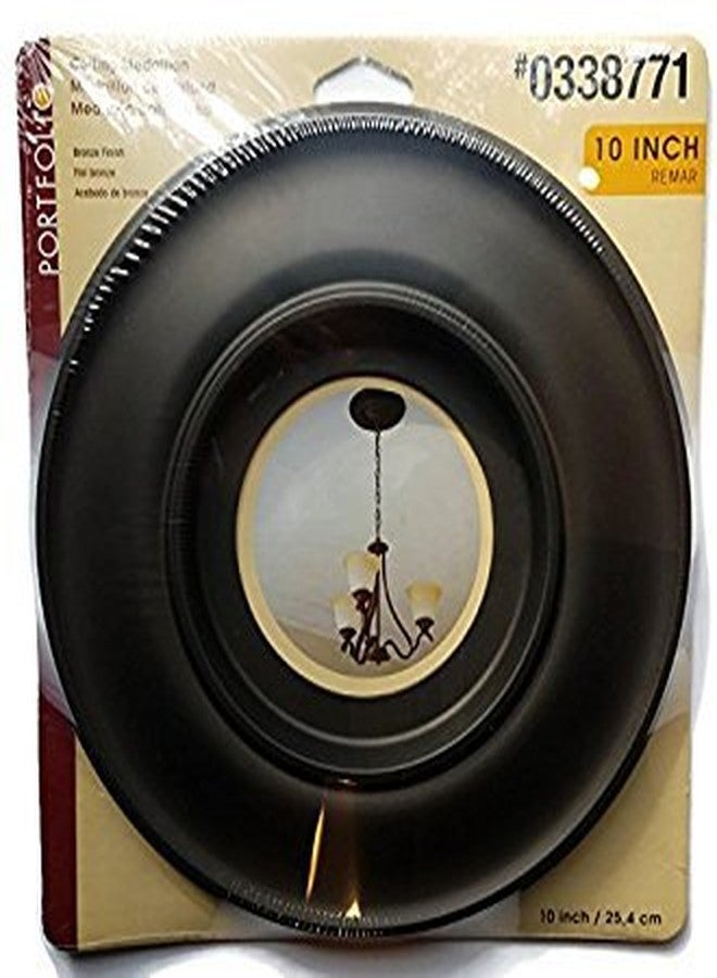 Portfolio 10 Inch Composite Ceiling Medallion, Bronze Color Finish - Image 1
