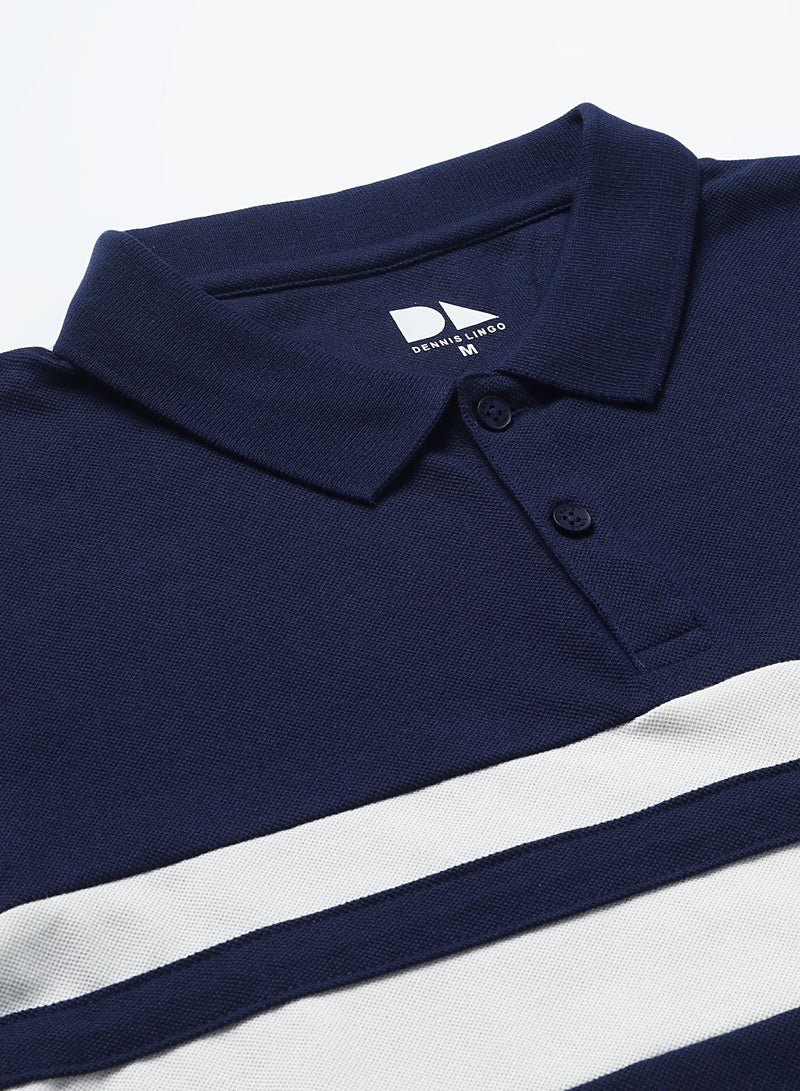 Dennis Lingo Men's Navy Regular Fit Polo T-shirt - Image 2