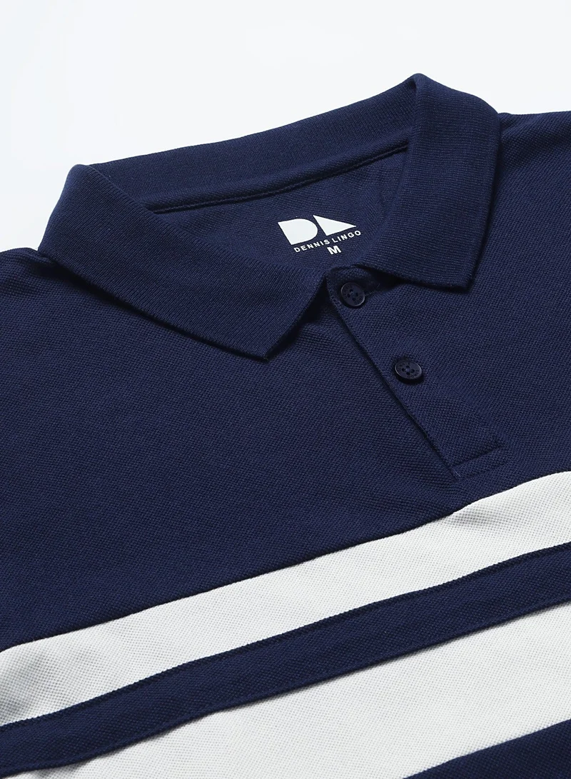 Dennis Lingo Men's Navy Regular Fit Polo T-shirt
