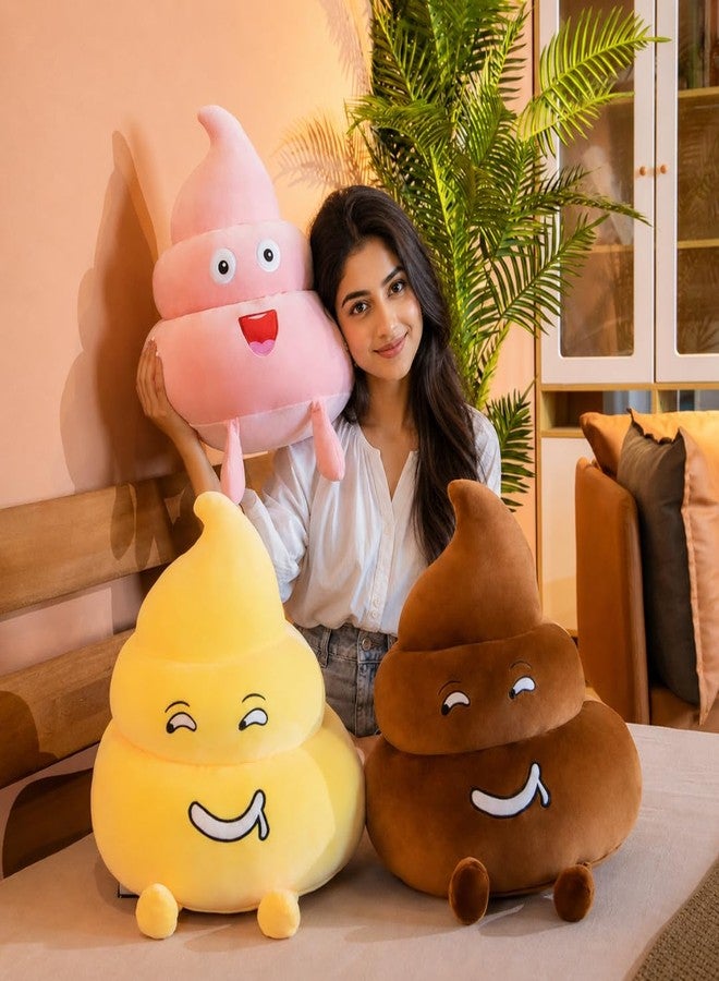 TechMax Solution Decorative Sunny Yellow Smirking Poop Soft Companion for Exceptional Comfort and Home Styling - Image 3