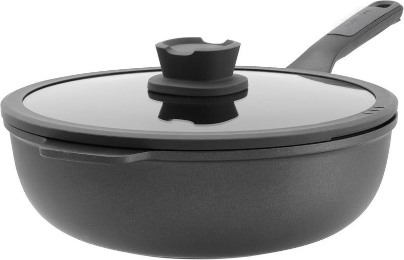 Berghoff Leo Stone Cast Aluminium Wok Pan with Non-Stick Lid 28 Cm - Image 2