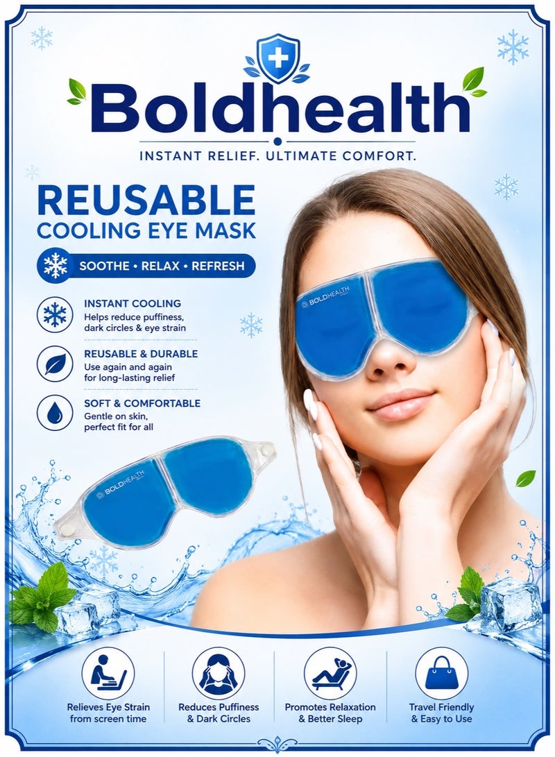 BoldHealth Eye Mask With Cooling Gel For Dark Circles, Dry Eyes, Redness | Eye Relaxing For Women And Men - Image 1