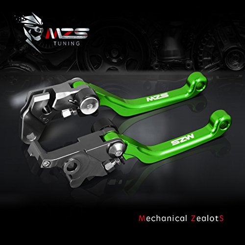 MZS مكابح دبابات MZS قابلة للتعديل CNC باللون الأخضر متوافقة مع KX65 2000-2025 / KX85 2001-2025 / KX100 2001-2021 / KX125 2000-2005 / KX250 2000-2004 / KX250F 2004 - Image 4