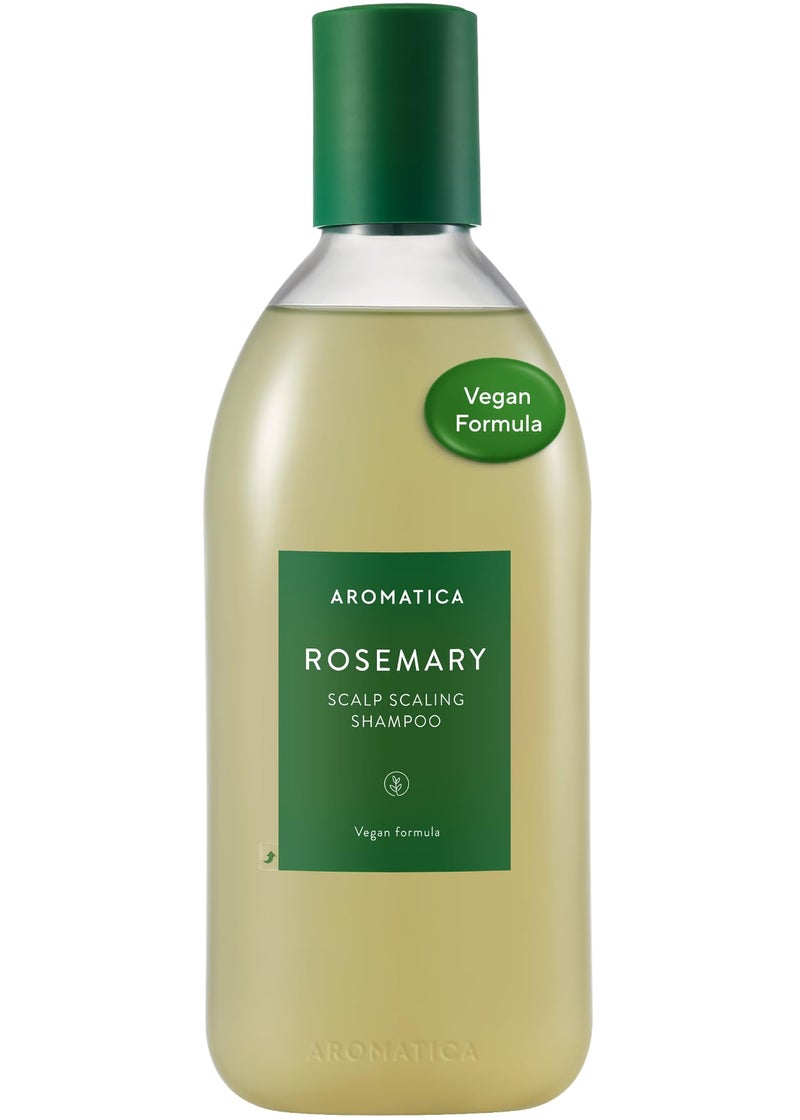AROMATICA Rosemary Scalp Scaling Shampoo - Korean Hair Care with Thinning Hair Loss Natural Rosemary Essential Oil for Women - Vegan Hair Growth - Free from Sulfate, Silicone, and Paraben (13.53 oz) - Image 1