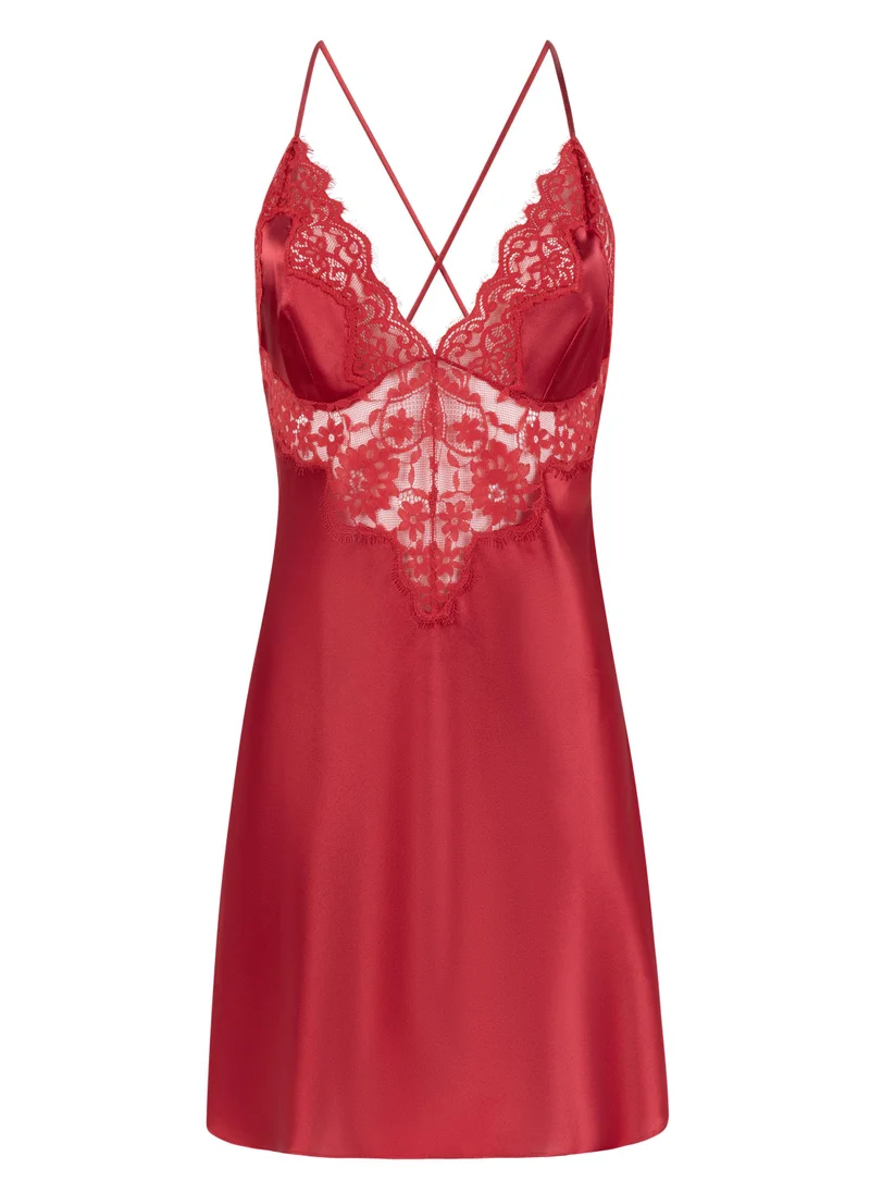 هانك مولر Lace Side Slit Nightie