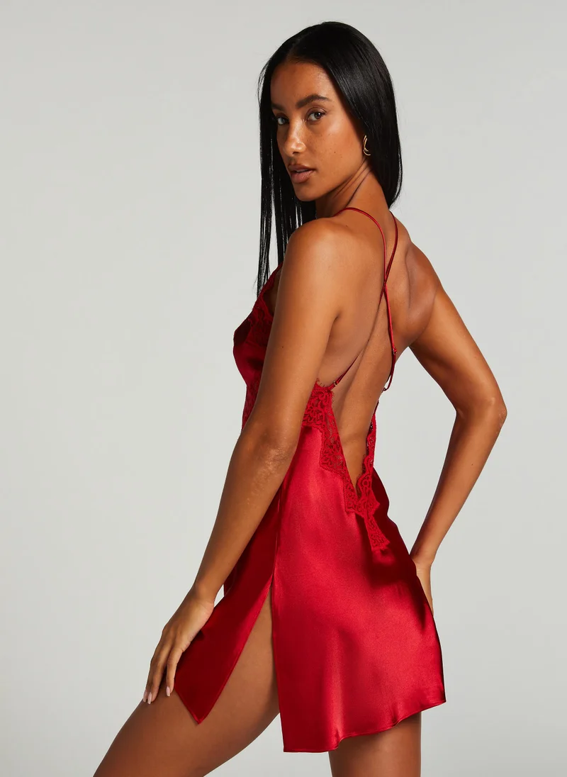 هانك مولر Lace Side Slit Nightie