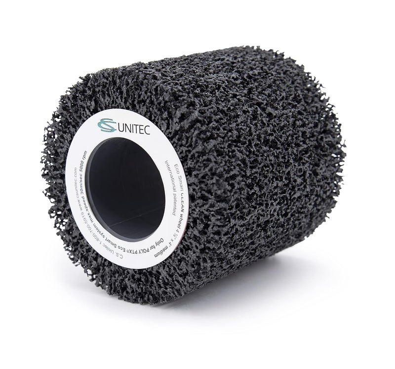 CS Unitec C.S. Unitec 47511 PTX Clean Wheel, Medium Grit, Black, 4 Diameter x 4 Wide - Image 3