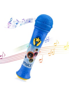 SYOSI SYOSI Microphone for Boys, Karaoke Wireless Microphone for Kids Boys' Bluetooth Microphone Party Music Toy Handheld Musical Toy for Age 5-10 Boys (Blue)  - Image 1