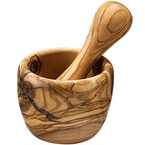 Berard Olive Wood Mortar and Pestle, 2.7 Inch - Image 1