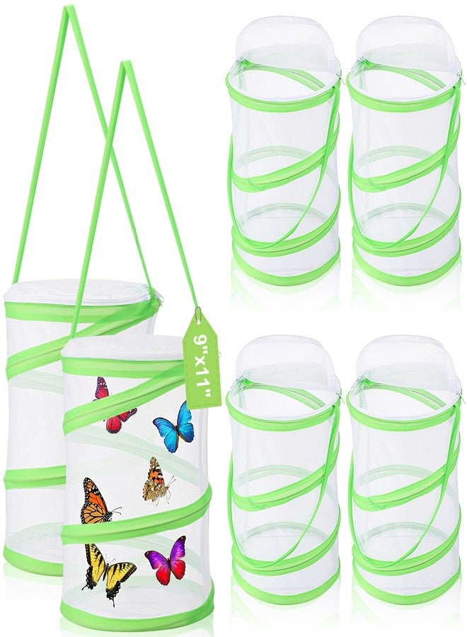 Sherr 6 Pack Butterfly Habitat Cage Clear Mesh Mini Butterfly Net Habitat Container, Terrarium Pop up 9" x 11" Tall - Image 1